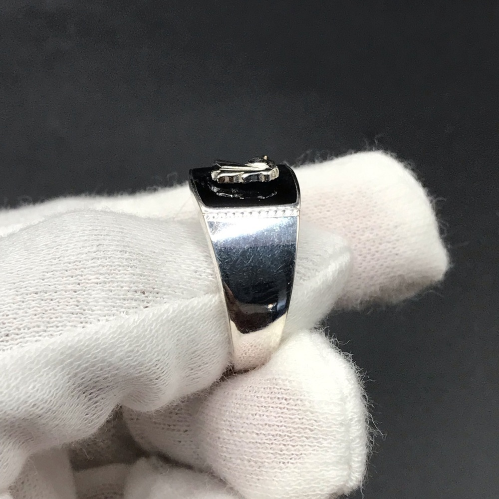 925 Sterling Silver Horse Men's Ring size 10.5 - Picture 12 of 12